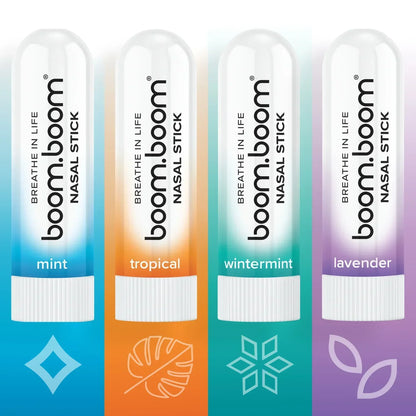 Nasal Stick (4 Pack) | Boosts Focus + Enhances Breathing | Aromatherapy Inhaler Made with Essential Oils