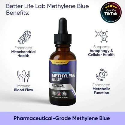 Pharma-Grade Methylene Blue Tincture Supplements – Enhance Focus, Memory & Cognitive Energy
