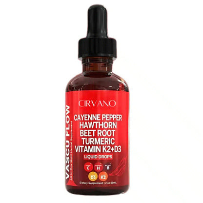 Cayenne Vascular Flow Liquid | Heart Health & Balanced Blood Pressure Support | Fast-Absorbing for Energy