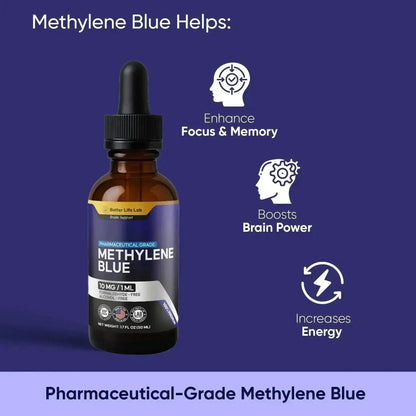 Pharma-Grade Methylene Blue Tincture Supplements – Enhance Focus, Memory & Cognitive Energy
