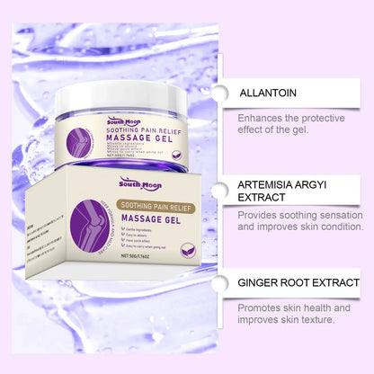 South Moon Organic Herbal Massage Gel for Daily Care Soothing Pain Relief Ointment for Joints Knees Elbows Shoulders