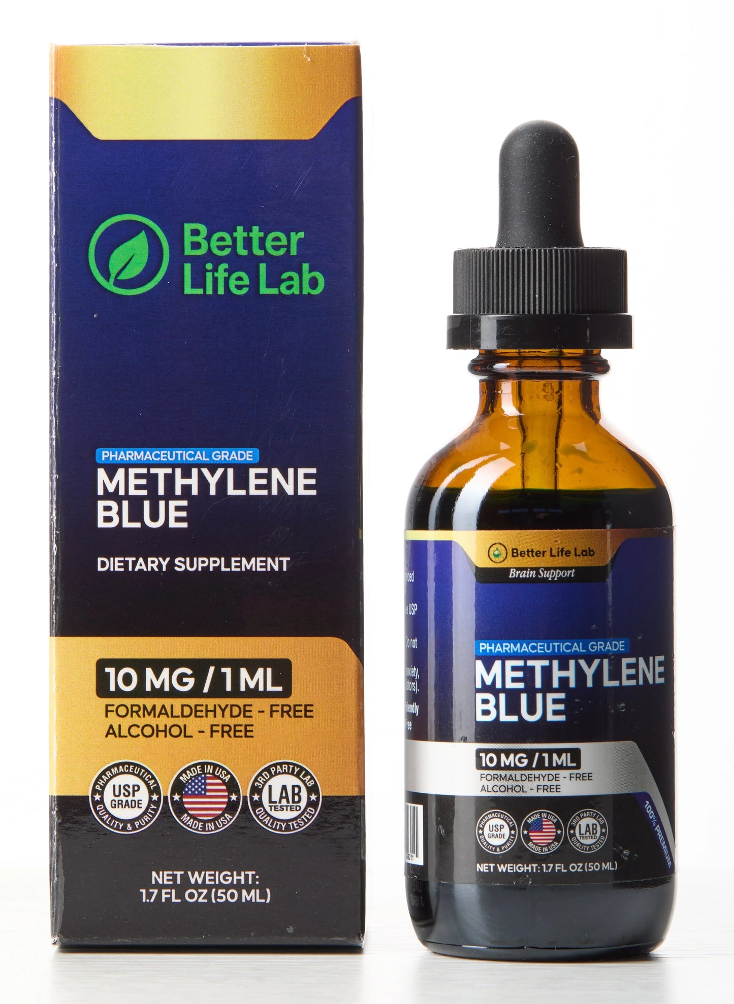 Pharma-Grade Methylene Blue Tincture Supplements – Enhance Focus, Memory & Cognitive Energy