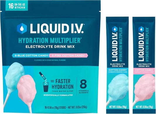 Liquid I.V. Hydration Multiplier - Electrolyte Powder Drink Mix, Cotton Candy