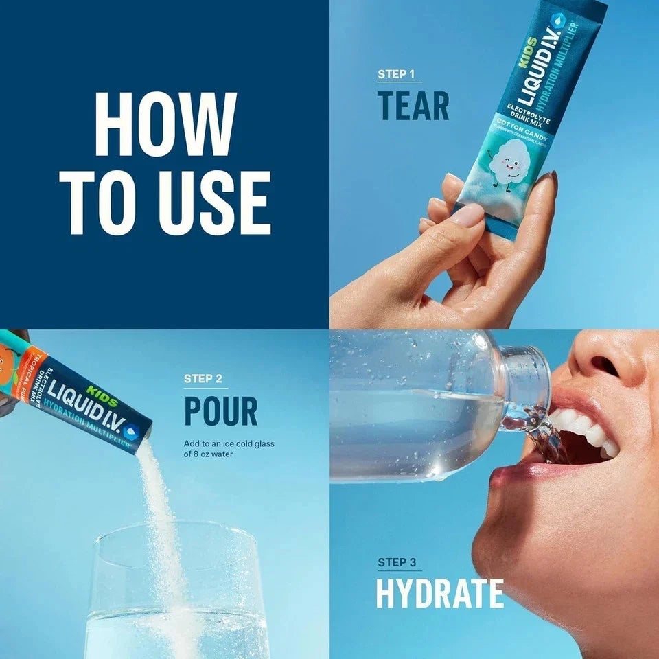 Liquid I.V. Hydration Multiplier - Electrolyte Powder Drink Mix, Cotton Candy
