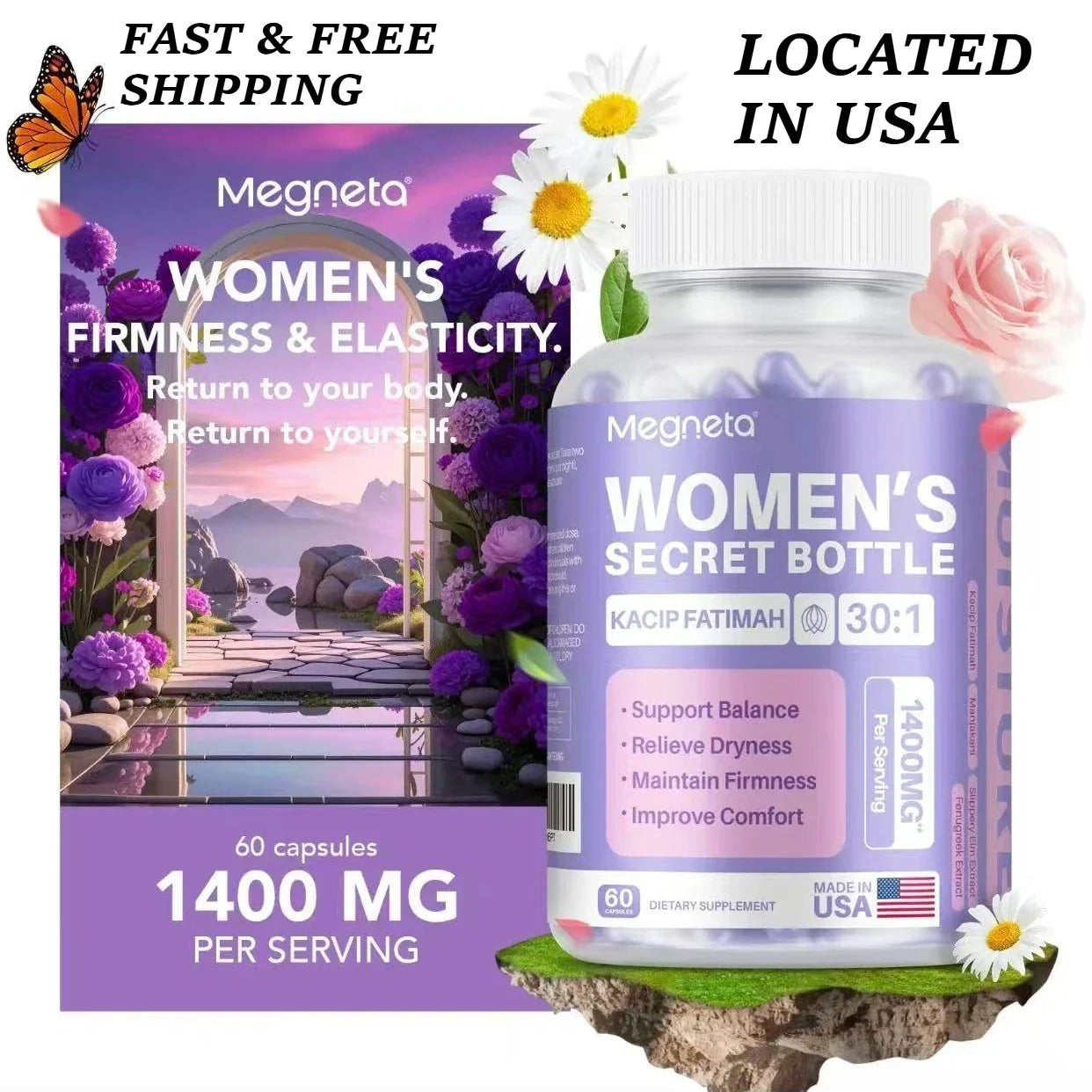 LUXRY 1-3 PCS Women'S Secret Bottle-60 Tablets -Healthcare Kacip Fatimah 1kMG
