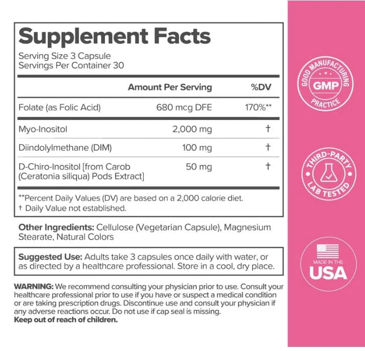 FLO Ovarian Support Vitamin 90 Vegan Capsules Dietary Supplement Hormone Balance
