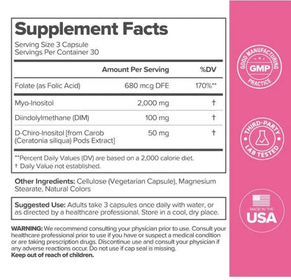 FLO Ovarian Support Vitamin 90 Vegan Capsules Dietary Supplement Hormone Balance