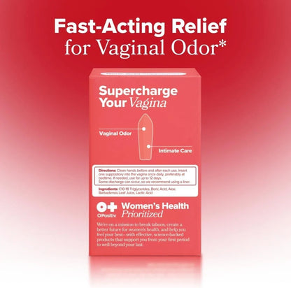 Boric Acid Vaginal Suppository – with Lactic Acid, and Aloe for Fast Relief