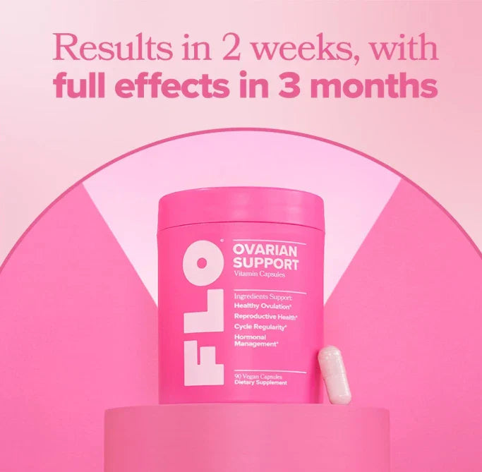 FLO Ovarian Support Vitamin 90 Vegan Capsules Dietary Supplement Hormone Balance