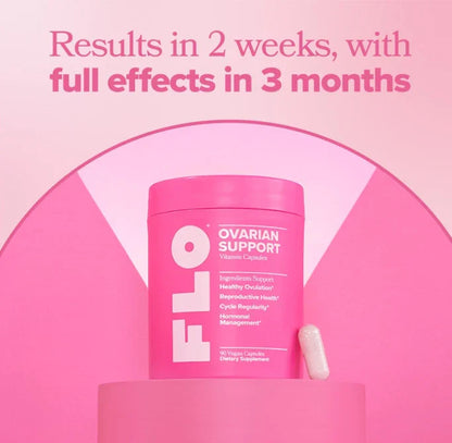 FLO Ovarian Support Vitamin 90 Vegan Capsules Dietary Supplement Hormone Balance