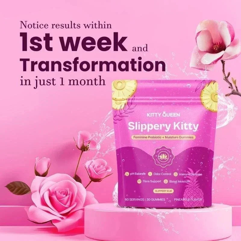 Kitty Queen Slippery Kitty – Feminine Probiotic + Moisture Gummies