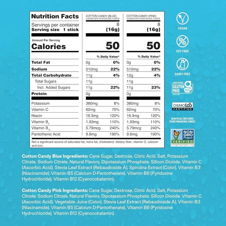 Liquid I.V. Hydration Multiplier - Electrolyte Powder Drink Mix, Cotton Candy
