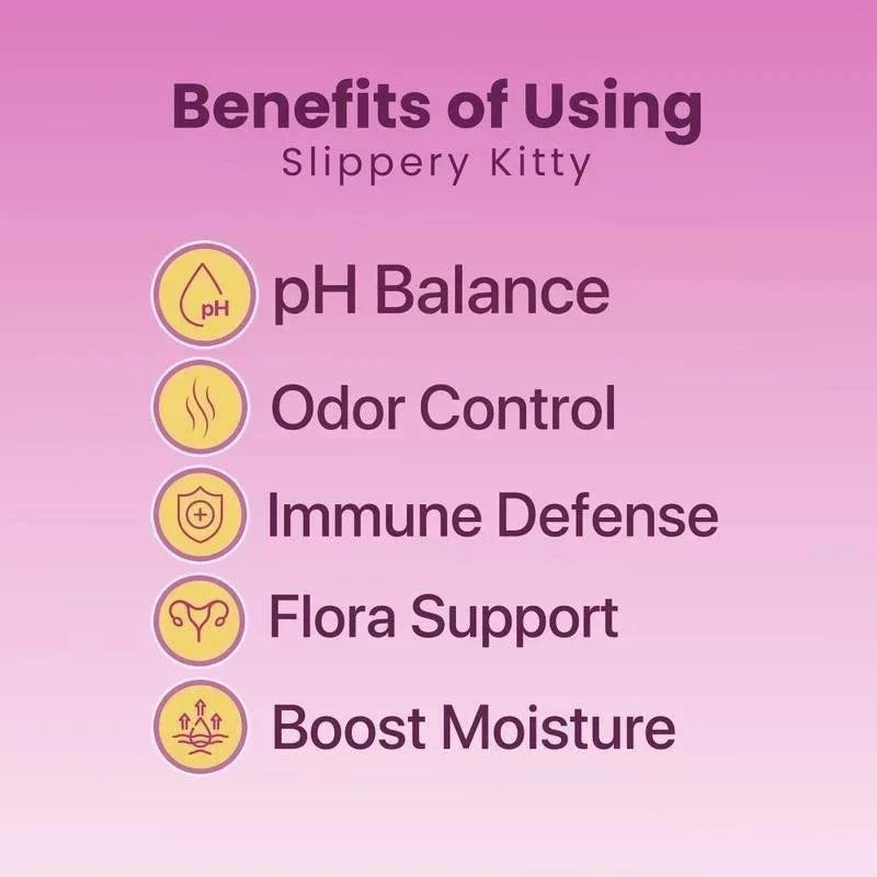 Kitty Queen Slippery Kitty – Feminine Probiotic + Moisture Gummies